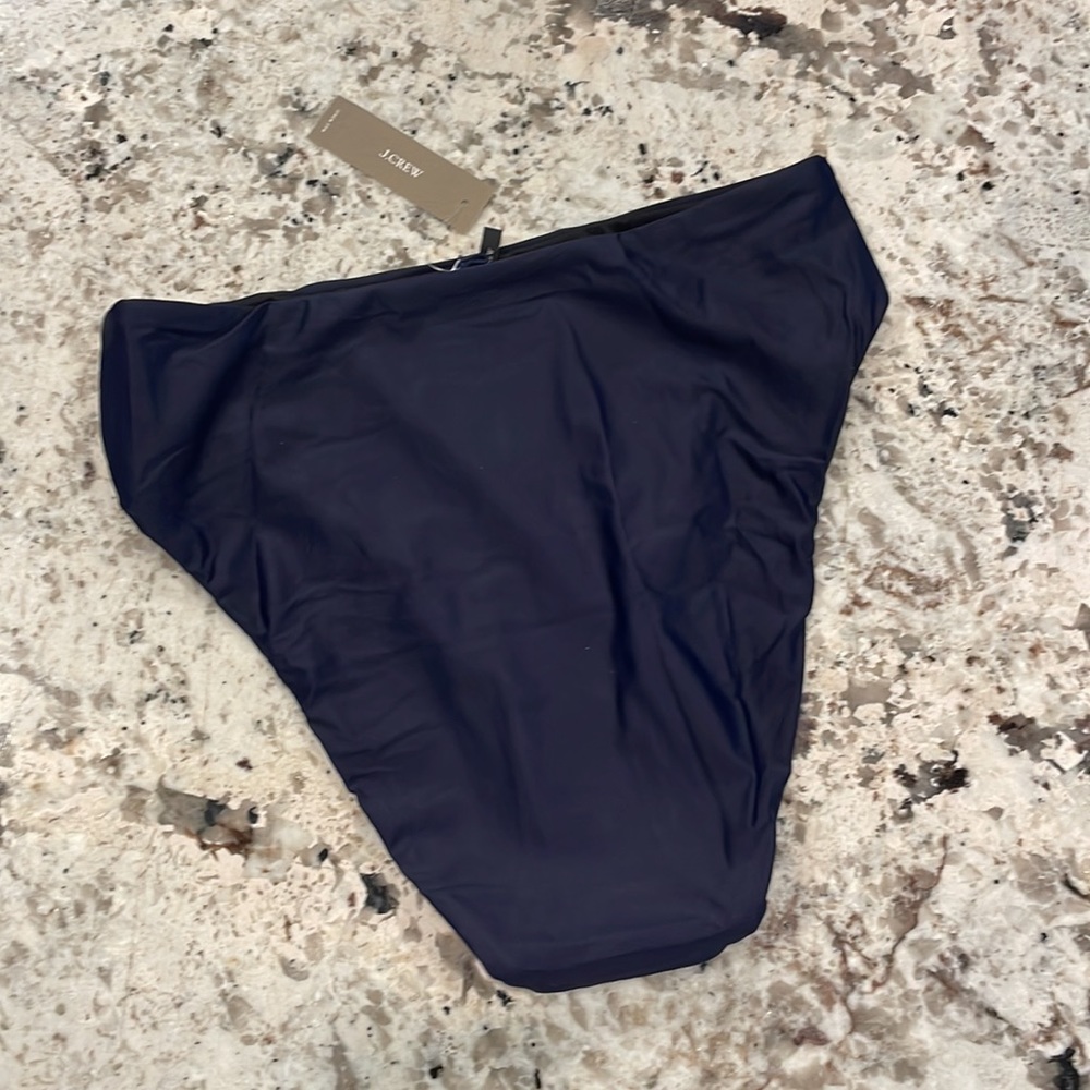 NWT J.Crew High-rise bikini bottom in Navy Blue Style BF178 - Picture 6 of 10